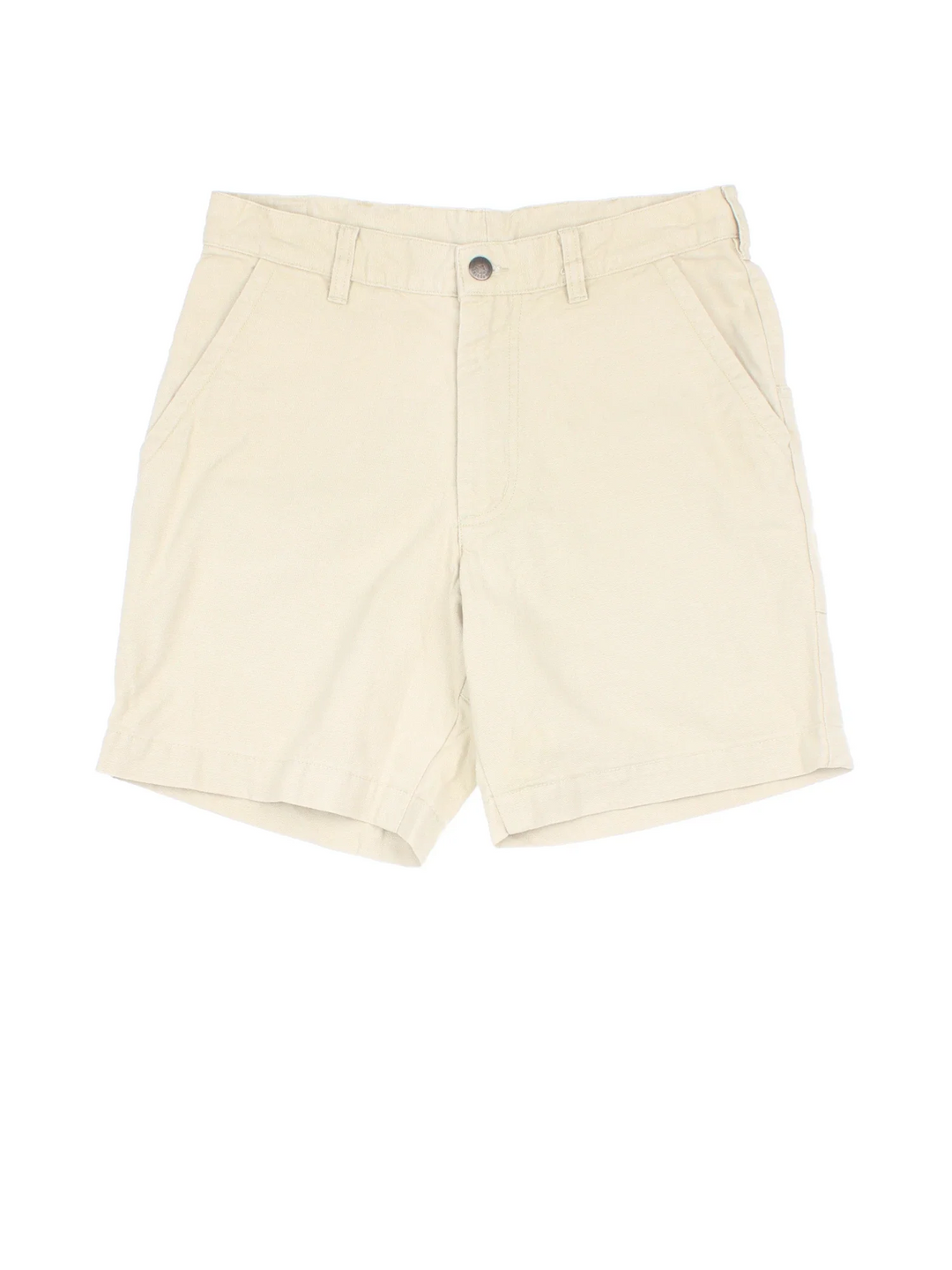 Vintage Patagonia Shorts in tan colourway with multiple pockets and the logo embroidered on the back.