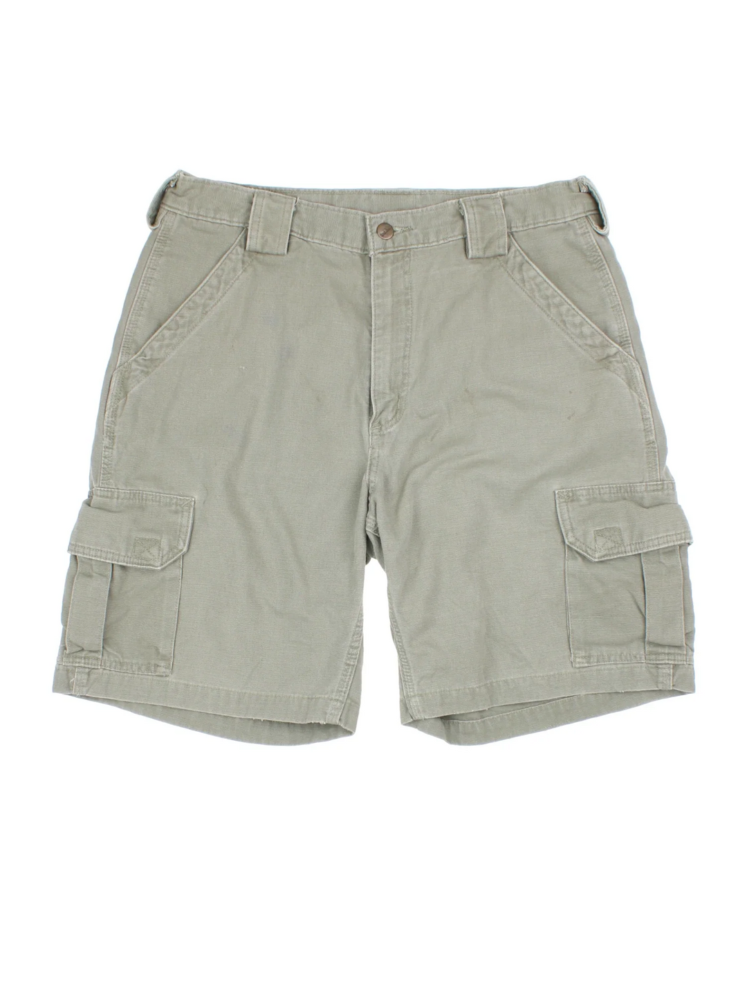 Carhartt Cargo Shorts in green colourway with multiple pockets and the logo embroidered on the back.