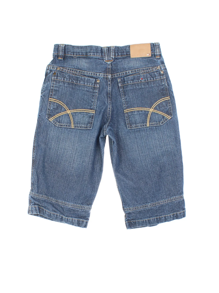 Tommy Hilfiger Denim Shorts in blue colourway with multiple pockets and the logo embroidered on the back.