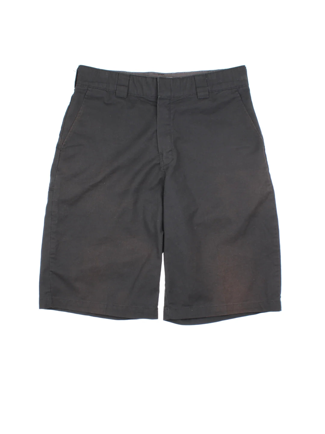 Dickies Shorts in black colourway with two pockets and the logo on the back.