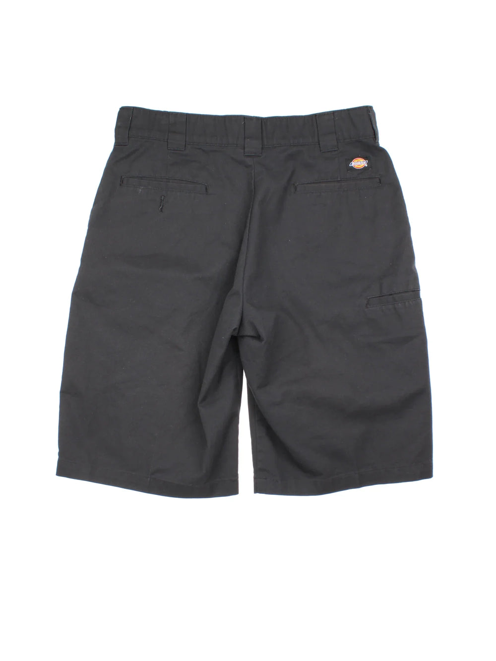 Dickies Shorts in black colourway with two pockets and the logo on the back.