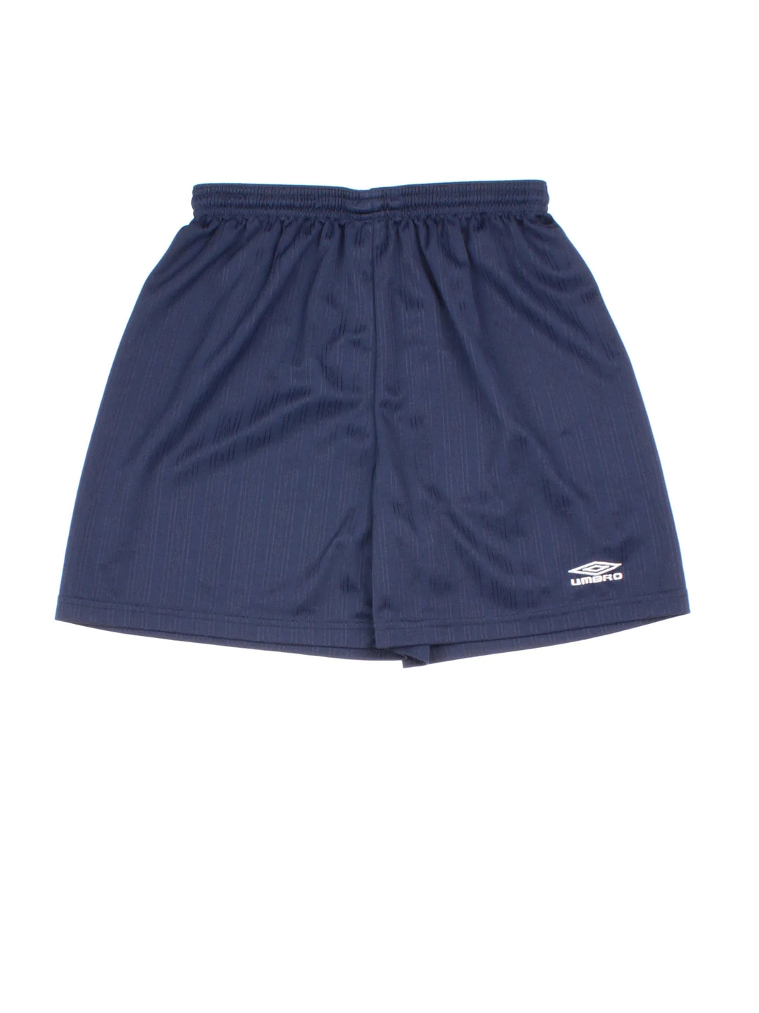 Vintage Umbro Shorts in blue colourway, with logo embroidered on the front.