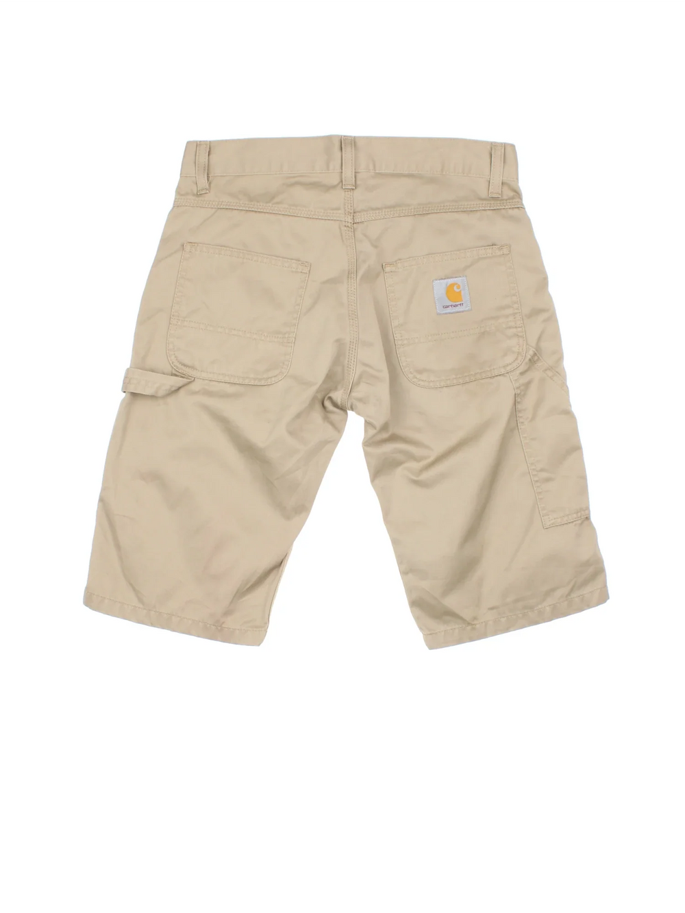 Vintage Carhartt Shorts in tan colourway. Zip/button fastening with side pockets and embroidered logo patch on back pocket.