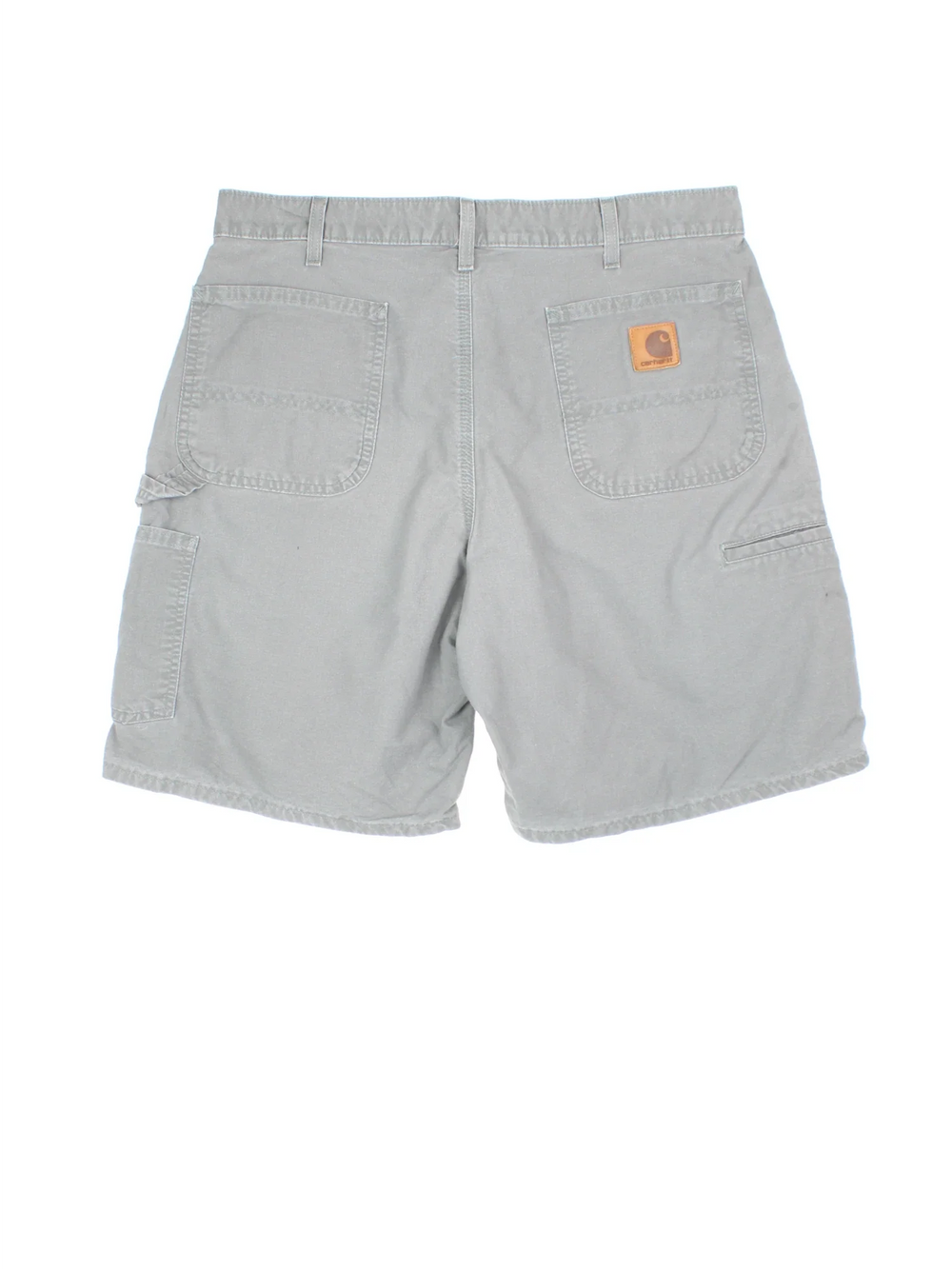Vintage Carhartt Shorts in grey colourway with multiple pockets and the logo embroidered on the back.