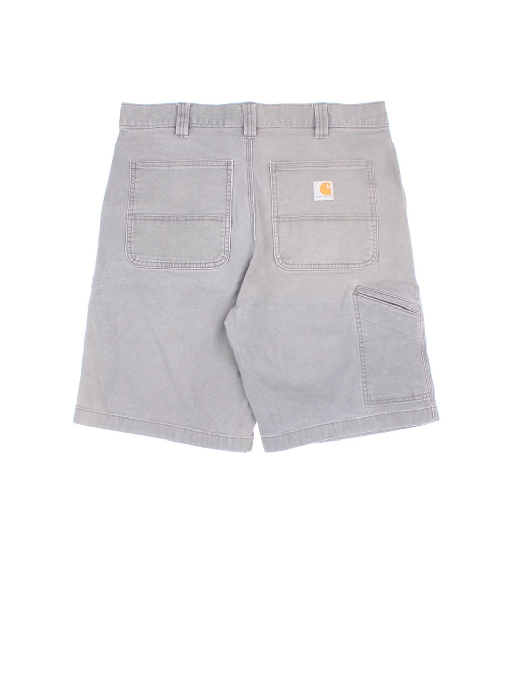 Vintage Carhartt Shorts in grey colourway with multiple pockets and the logo embroidered on the back.