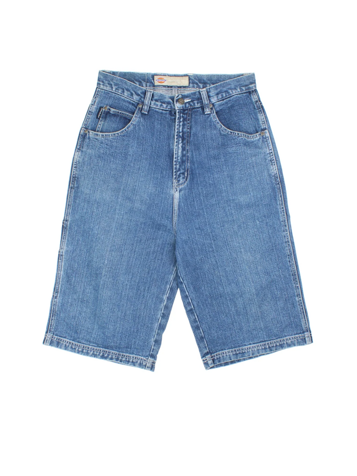 Vintage Dickies Jorts in blue colourway with multiple pockets and the logo embroidered on the back.