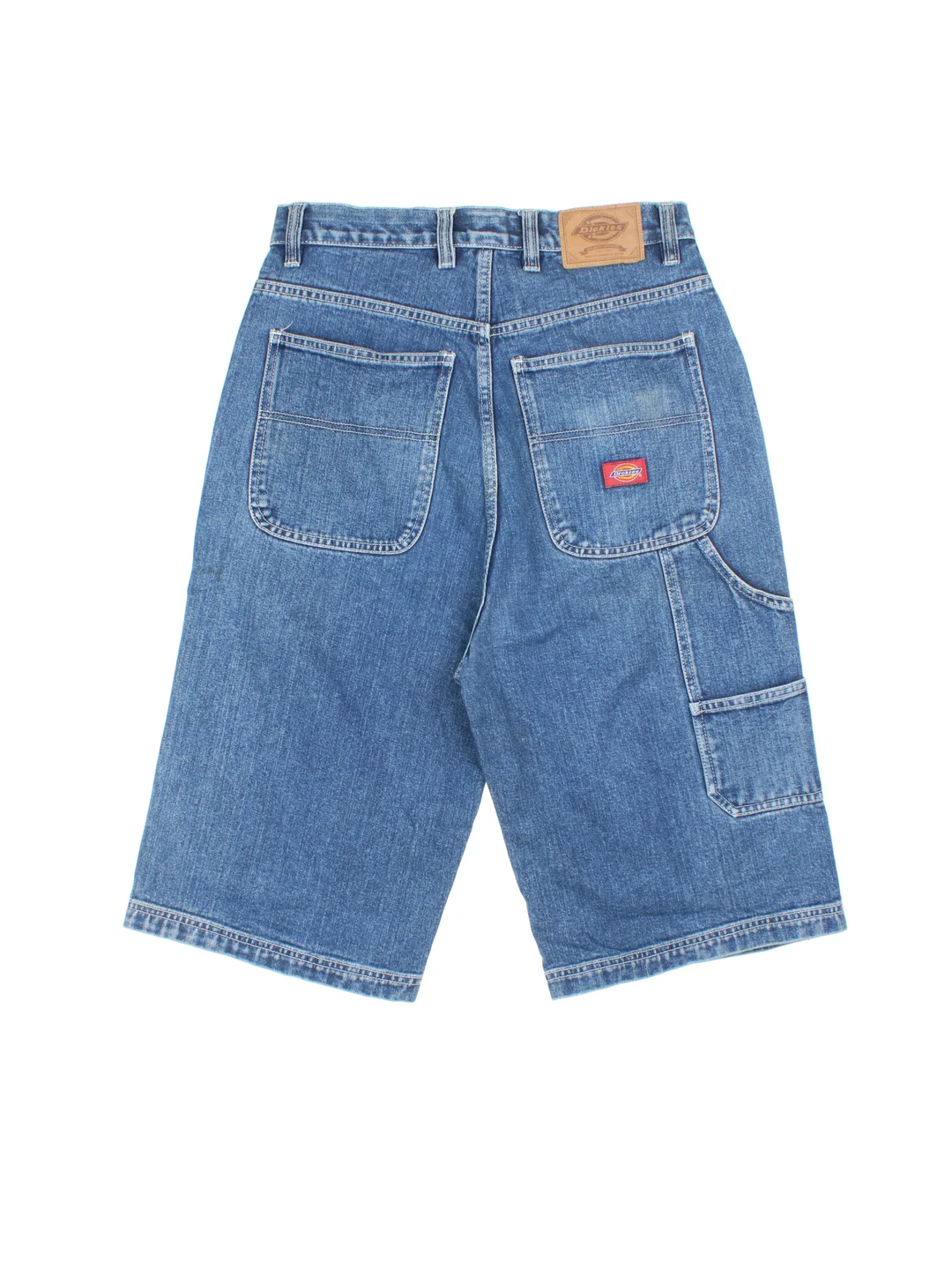 Vintage Dickies Jorts in blue colourway with multiple pockets and the logo embroidered on the back.