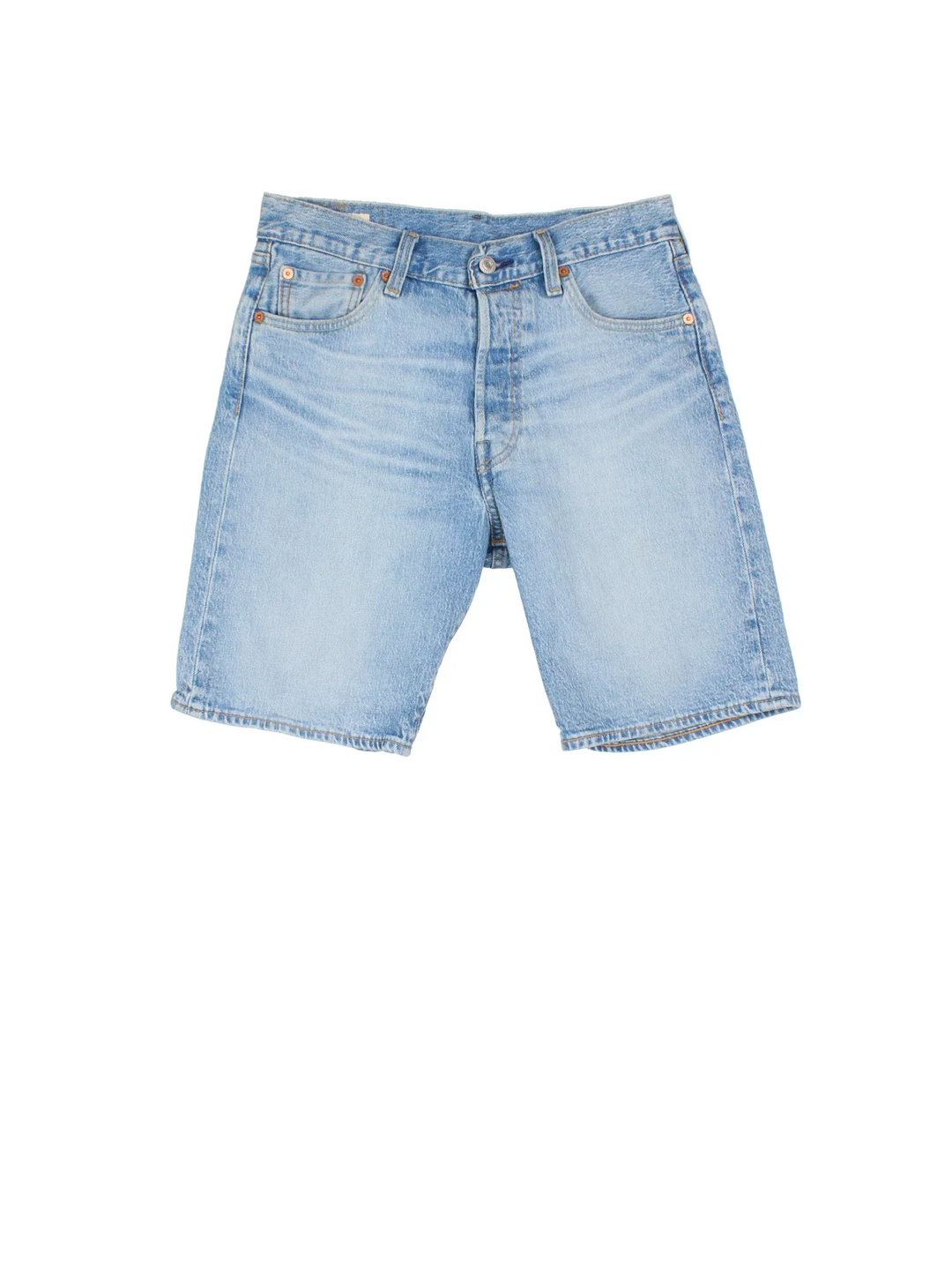 Vintage Levi Strauss shorts in blue colourway with multiple pockets and leather logo embroidered on the back.