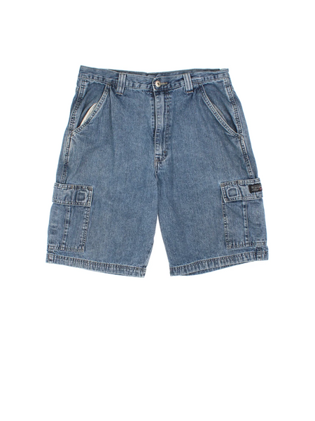 Wrangler Denim Cargo Shorts (Size L) – VintageFolk Wrangler Denim Cargo Shorts (Size L) – VintageFolk