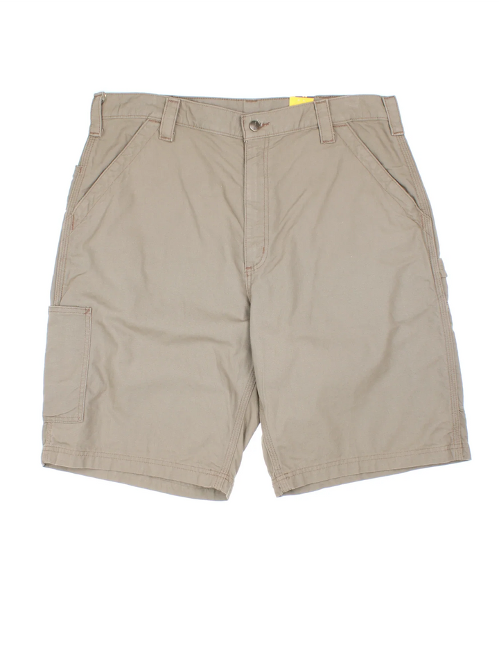 Vintage Carhartt Shorts in green colourway with multiple pockets and the logo embroidered on the back.