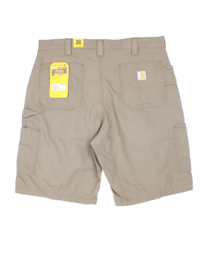 Vintage Carhartt Shorts in green colourway with multiple pockets and the logo embroidered on the back.