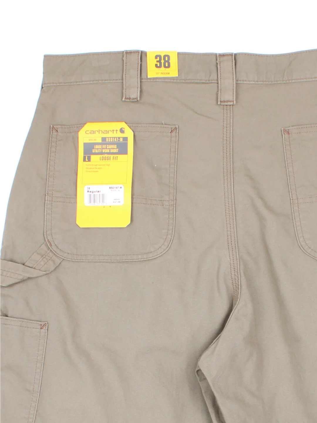 Vintage Carhartt Shorts in green colourway with multiple pockets and the logo embroidered on the back.