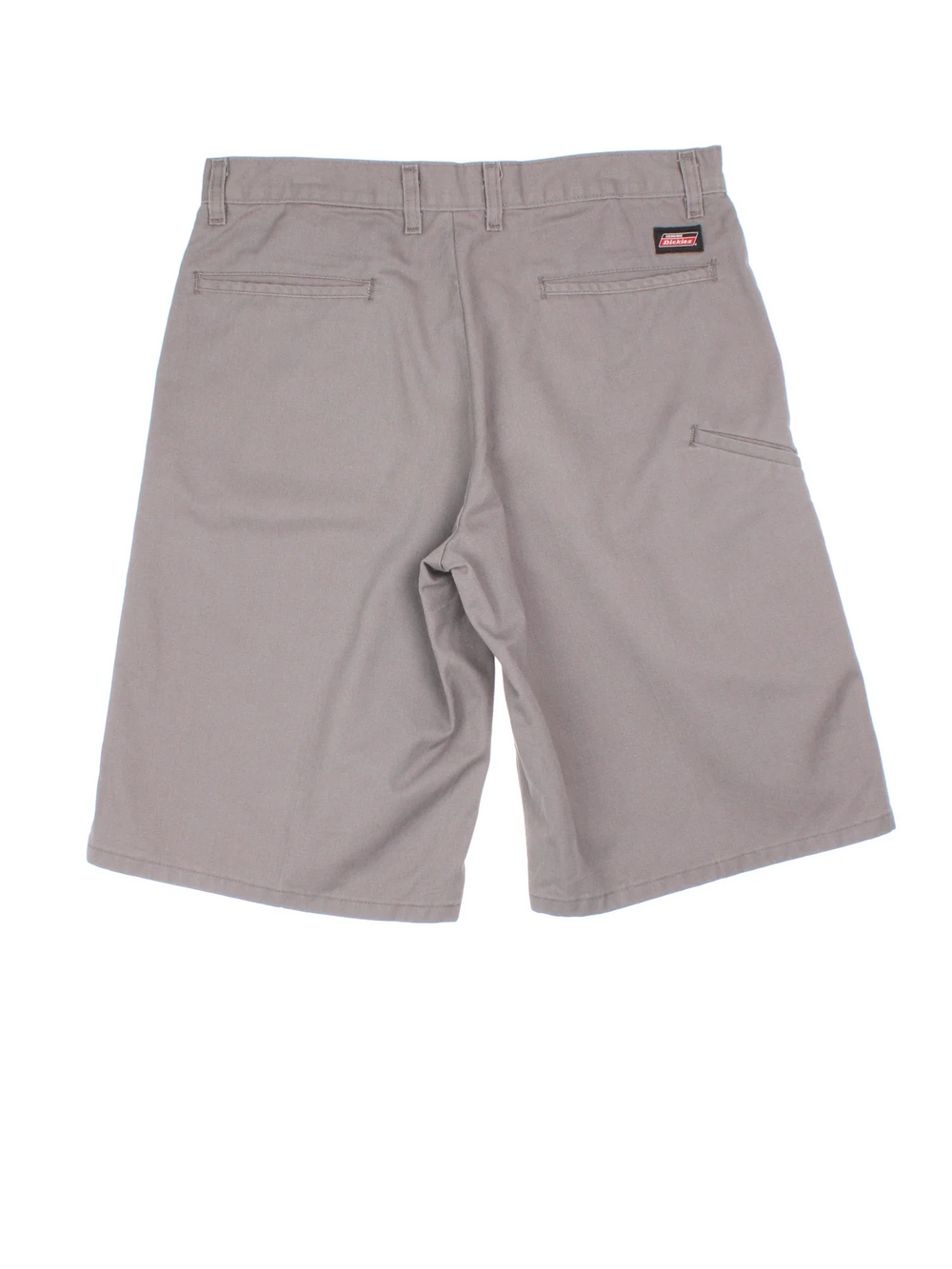 Dickies Shorts in grey colourway. Zip fly fastening, multiple pockets and branding embroidered on front/back.