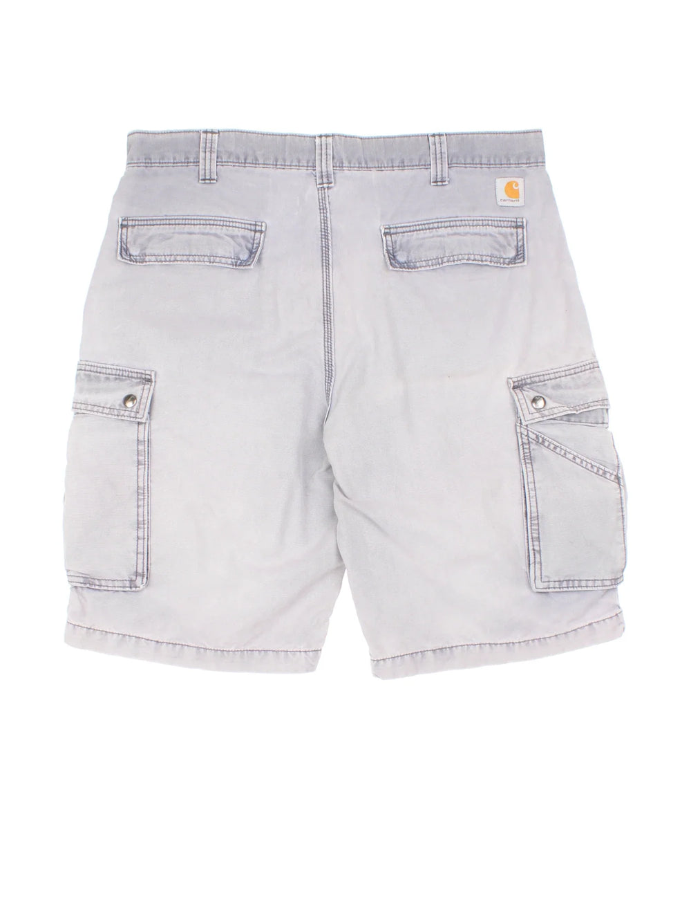 Carhartt Shorts in grey colourway. Zip fly fastening, multiple pockets and branding embroidered on back.