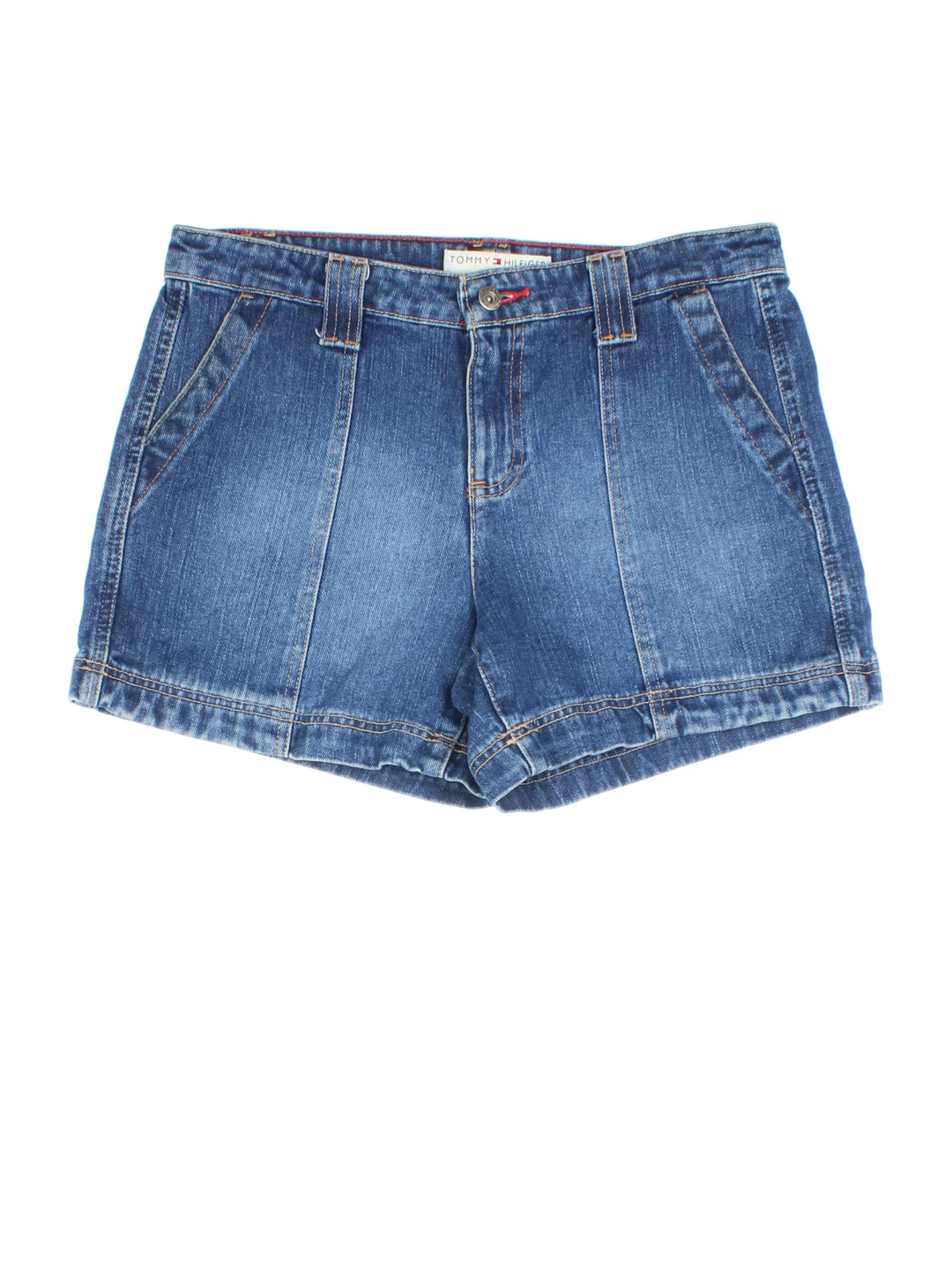 Vintage Tommy Hilfiger shorts in blue colourway with multiple pockets and the branding embroidered on the back.