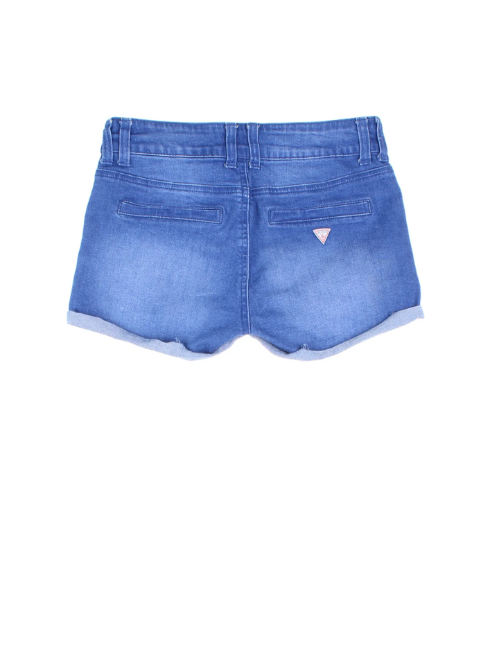 Vintage Guess shorts in blue colourway with multiple pockets and the branding embroidered on the back.