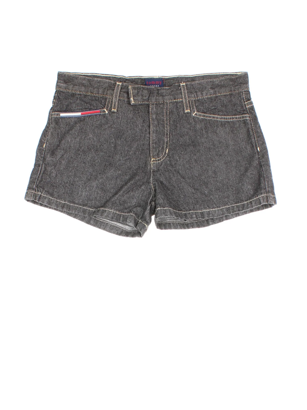 Vintage Tommy Hilfiger shorts in grey colourway with multiple pockets and embroidered branding on the front.
