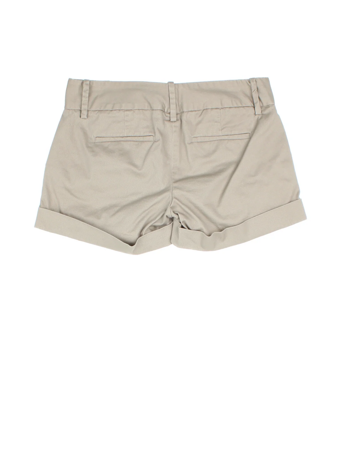 Vintage Calvin Klein shorts in tan colourway with zip button fastening, multiple pockets and metal branding on the front.