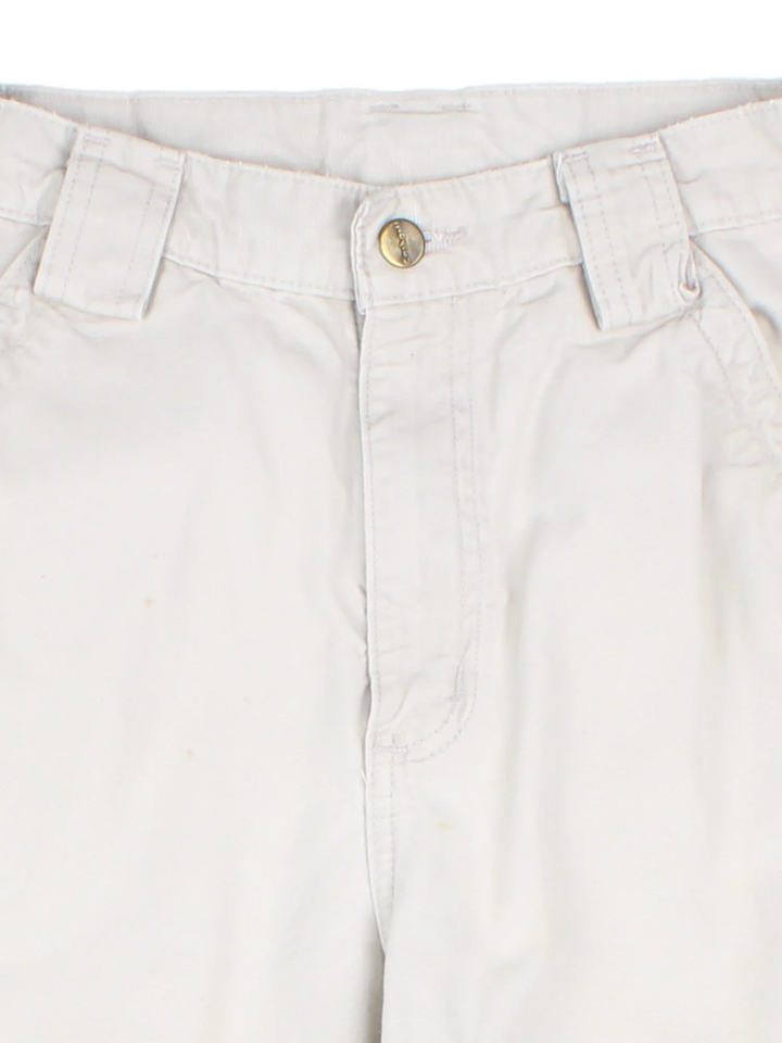 Carhartt Shorts in tan colourway with multiple pockets and embroidered branding detail on back.
