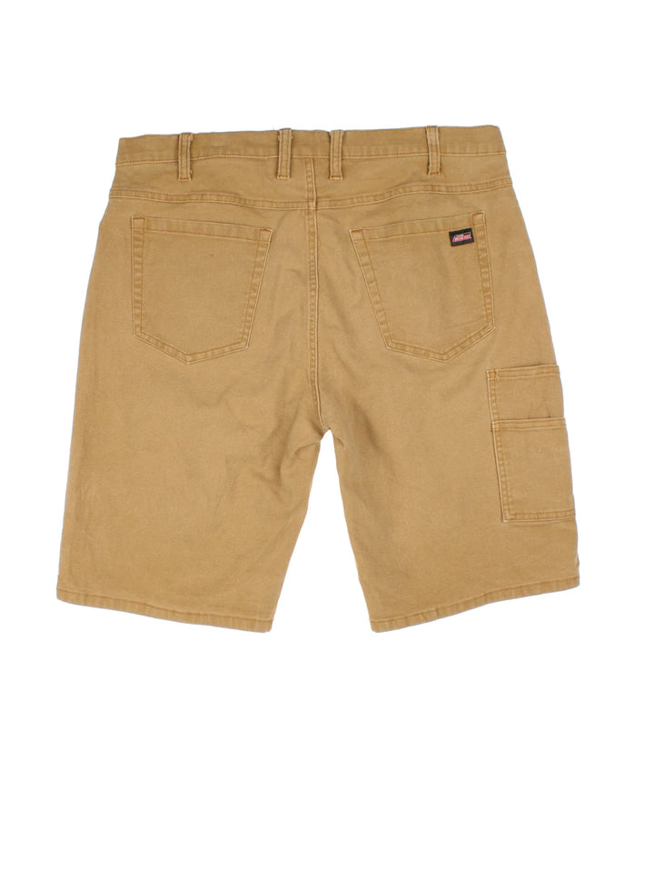 Dickies Shorts in brown colourway with multiple pockets and embroidered branding detail on back.