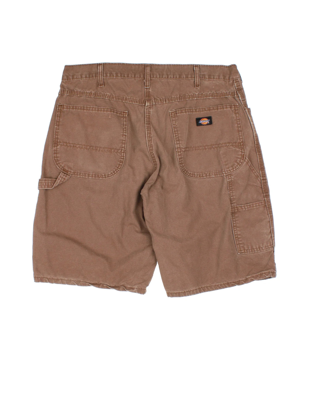 Dickies Shorts in brown colourway with multiple pockets and embroidered branding detail on back.