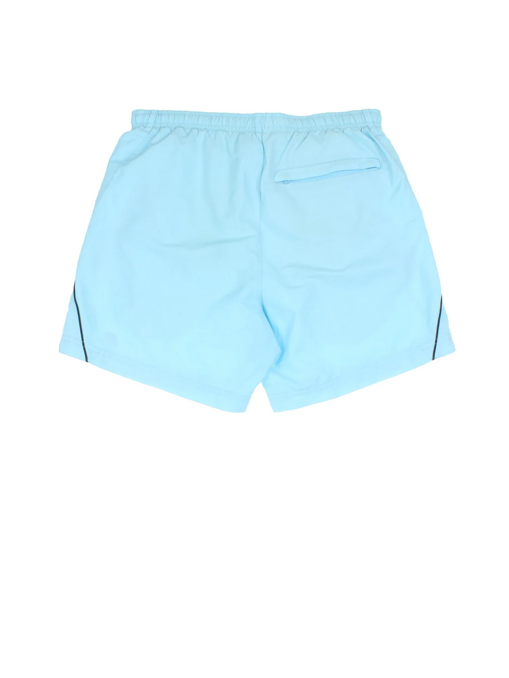 Vintage Nike Sports Shorts in blue colourway. Side pockets, contrast piping detail, mesh lining, and the logo embroidered on the front.