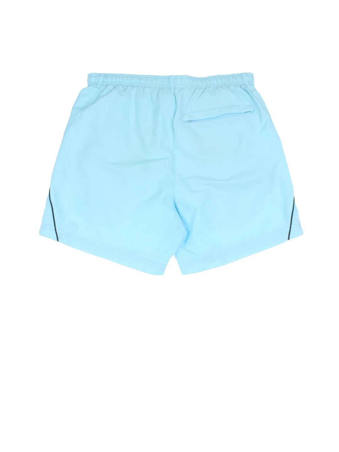 Vintage Nike Sports Shorts in blue colourway. Side pockets, contrast piping detail, mesh lining, and the logo embroidered on the front.