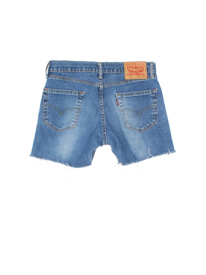 Vintage Levi Strauss Denim Shorts in blue colourway with multiple pockets and the logo embroidered on the back.