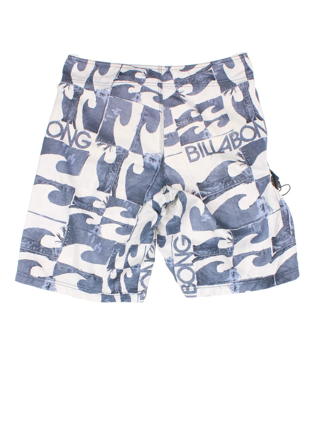 Vintage Billabong Board shorts in blue/white colourway with lace up fastening and the logo embroidered on the front.