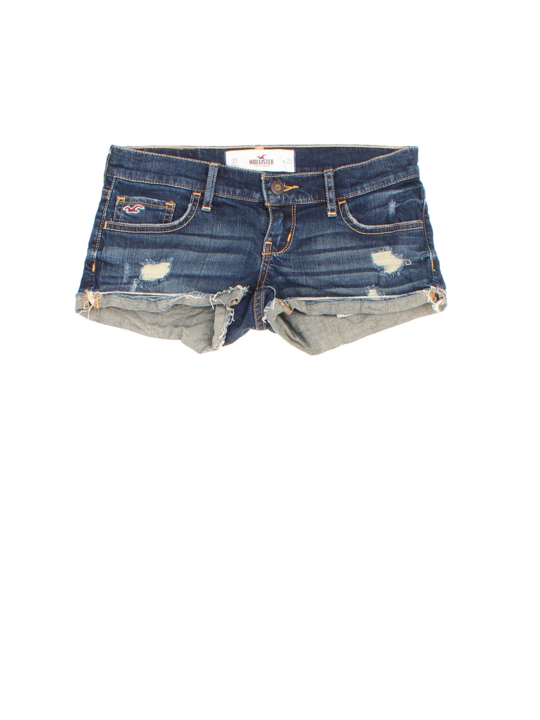Vintage Y2K shorts in blue colourway with multiple pockets and the logo embroidered on the back.