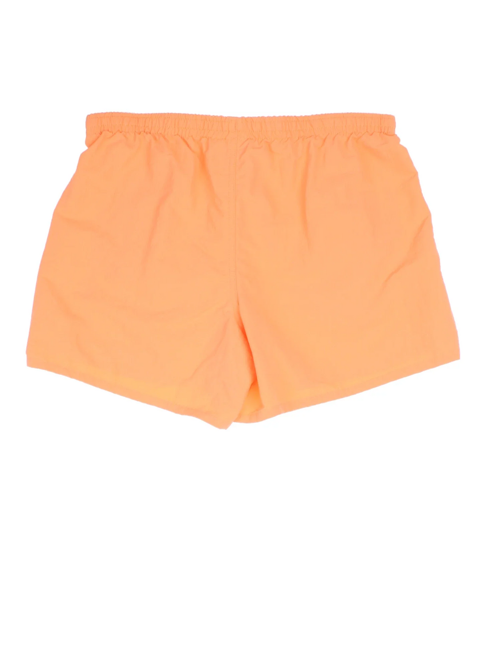 Patagonia Shorts in orange colourway with pockets, elasticated waist with drawstring and the logo embroidered on the front.