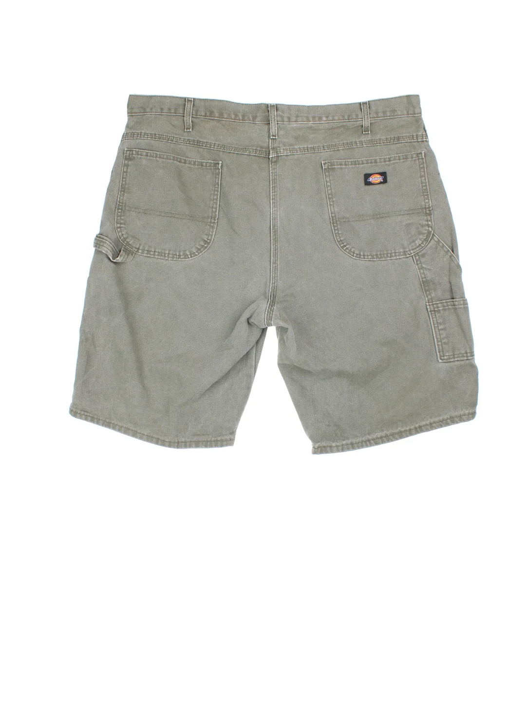 Vintage Dickies shorts in green colourway with multiple pockets and the logo embroidered on the back.