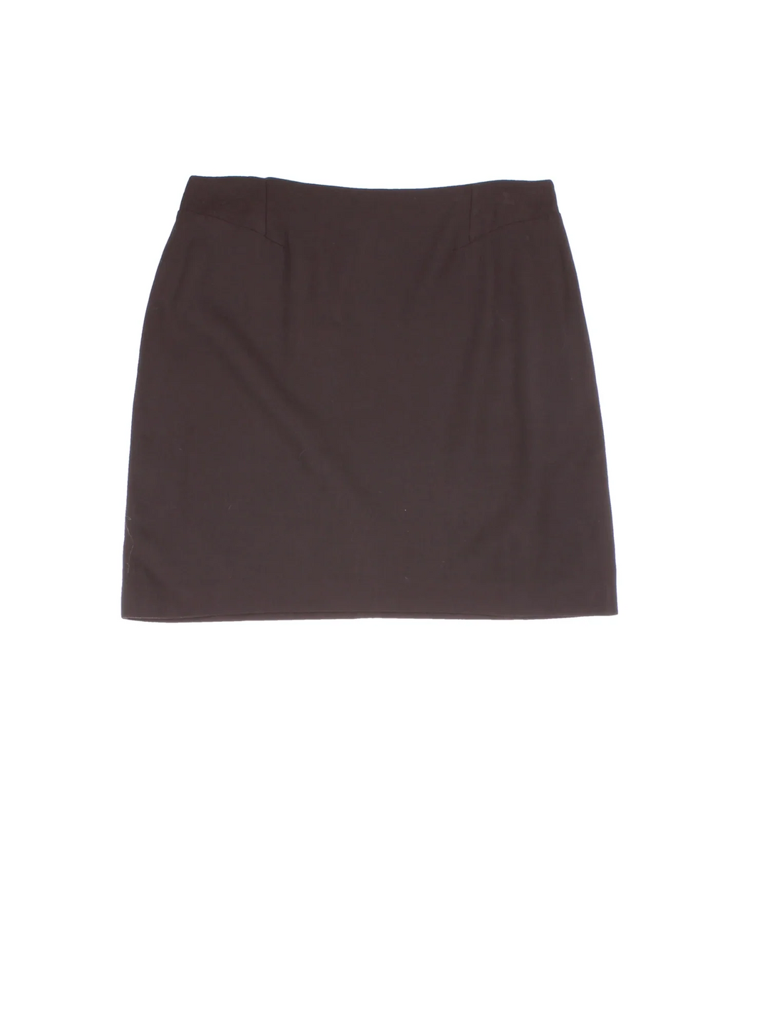 Y2K Mini Skirt in brown colourway. Back zip fastening and embroidered pleat detail.