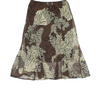 Y2K Lace Print Midi Skirt (Size XS)