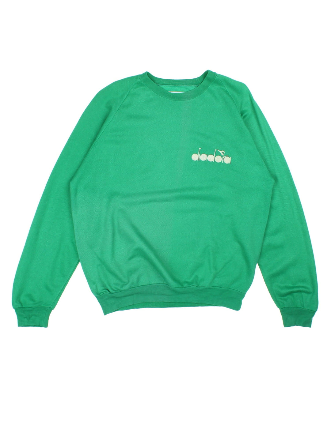 Vintage 90's Diadora Sweatshirt in a green colourway with the logo printed on the front.