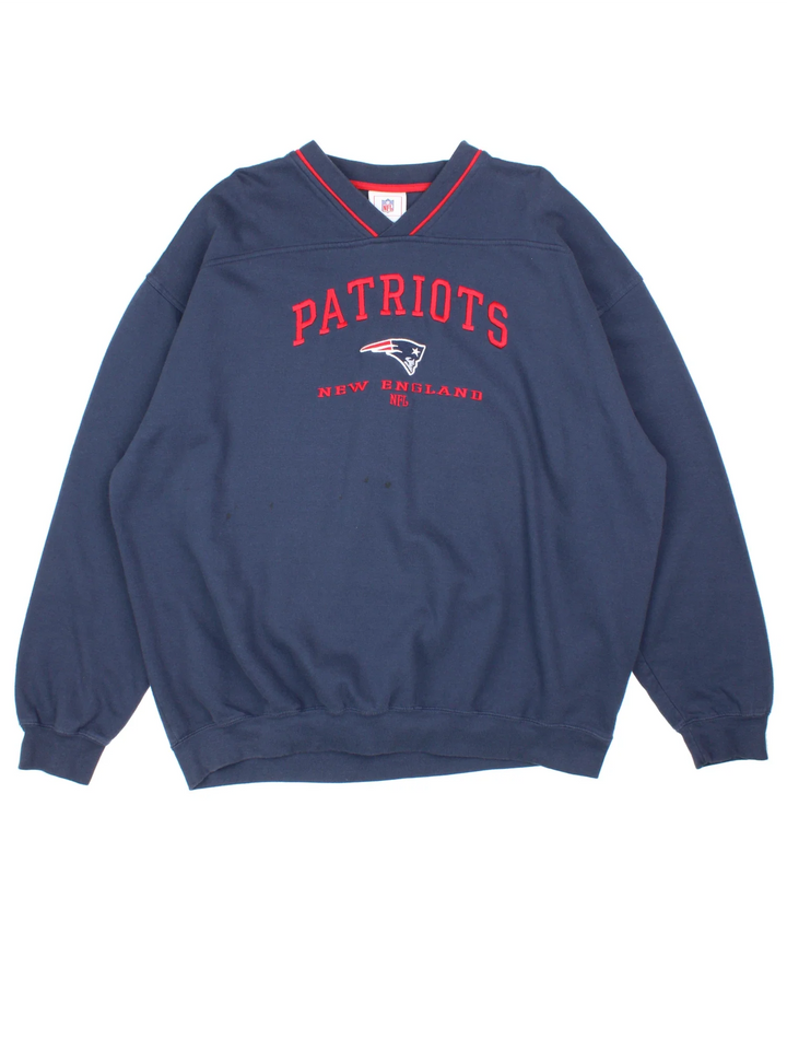 New England Patriots NFL Sweatshirt in a blue colourway with the logo on the front.