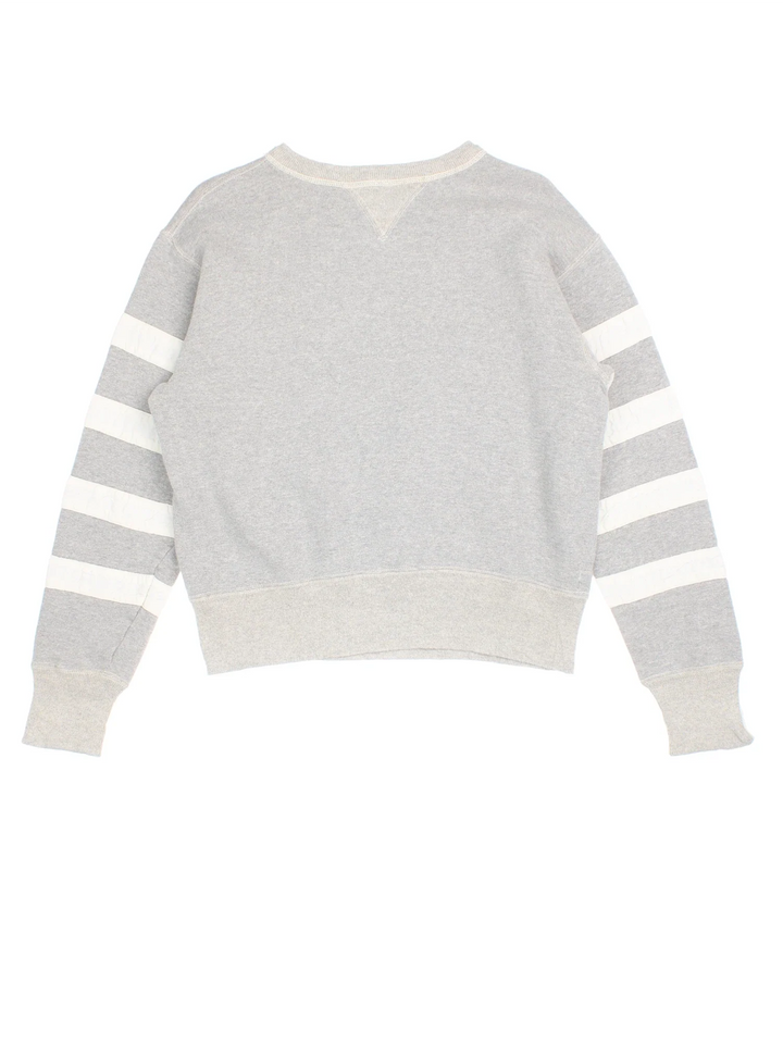 Vintage Human Made Prototype Sweatshirt in a grey colourway with white stripe detailing around the sleeves.