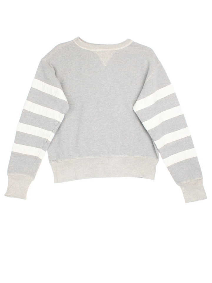 Vintage Human Made Prototype Sweatshirt in a grey colourway with white stripe detailing around the sleeves.