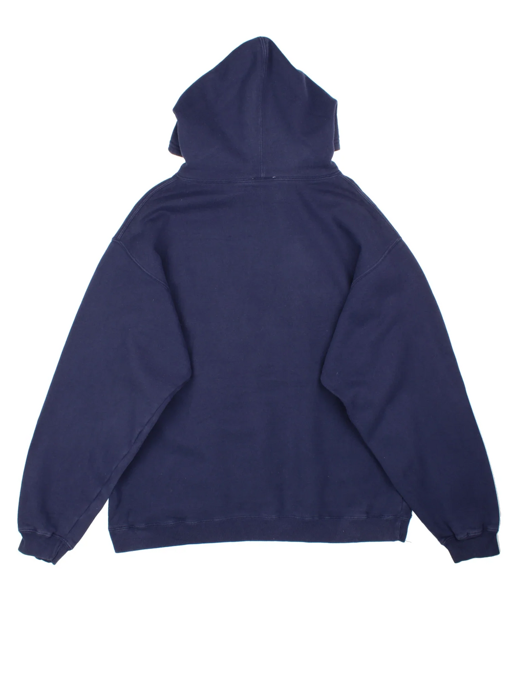 Vintage New England Patriots NFL Superbowl Champions Hoodie in a blue colourway with the logo and spell out embroidered on the front.