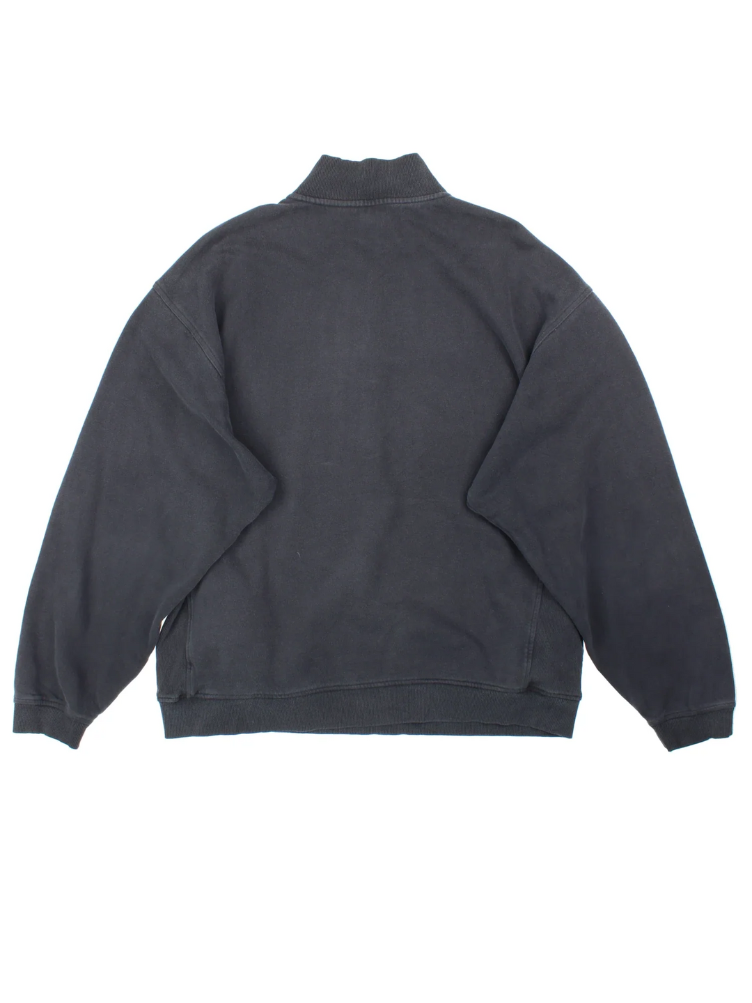 Vintage Nike 1/4 Zip Sweatshirt in a black colourway with the swoosh logo embroidered on the front.