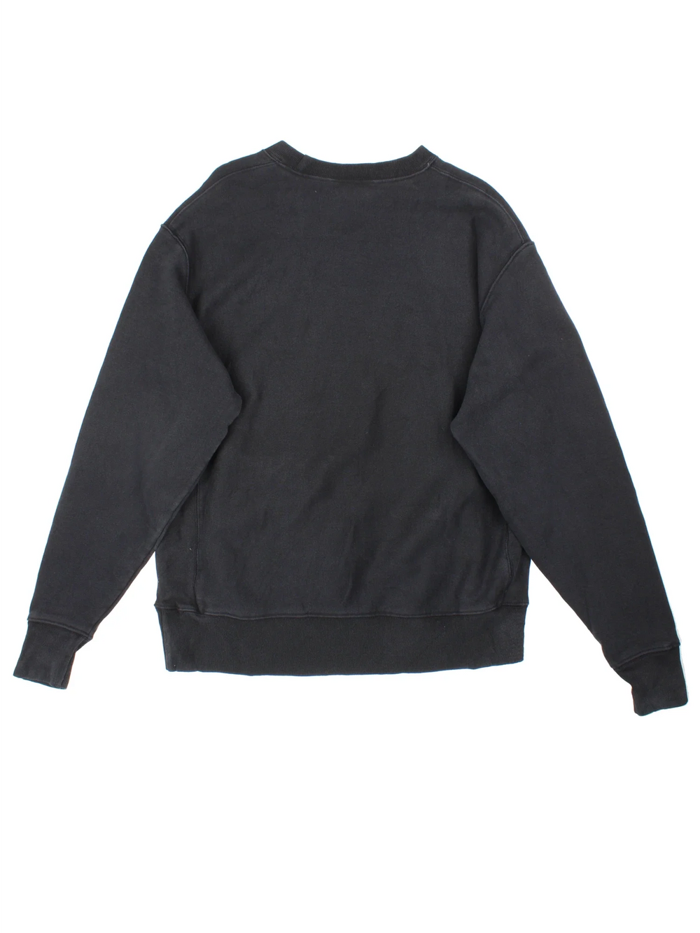 Vintage Champion Sweatshirt in a black colourway with the logo embroidered on the front.