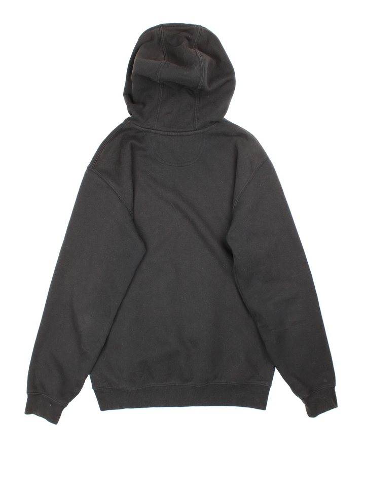 Carhartt Pullover Hoodie in a black colourway with large pocket and small classic logo on the front.