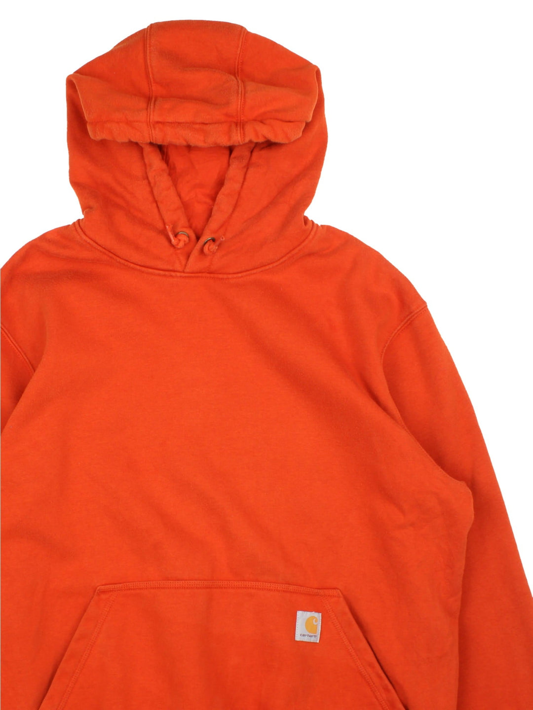 Carhartt Hoodie in a orange colourway with the logo embroidered on the front.