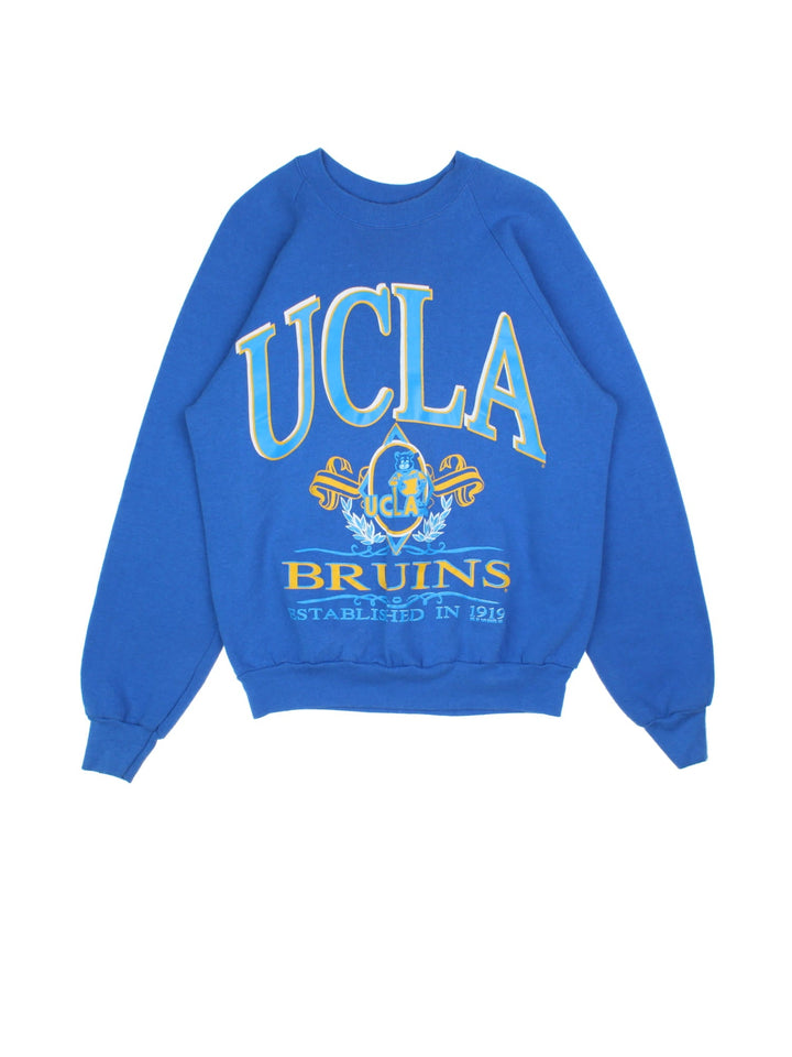 Vintage 90's UCLA Bruins Sweatshirt in a blue colourway with the logo and spell out printed on the front.