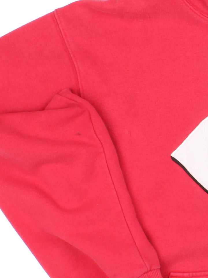 Vintage Nike Cincinnati Reds MLB Hoodie in a red colourway with the team logo and Nike swoosh embroidered on front.