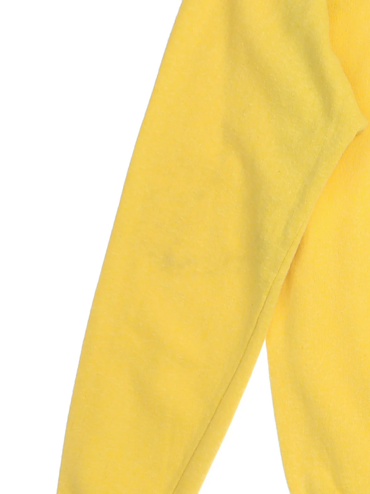 Vintage 60's Wichita State University Sweatshirt in a yellow colourway, v neck collar with the logo and graphic printed on the front.