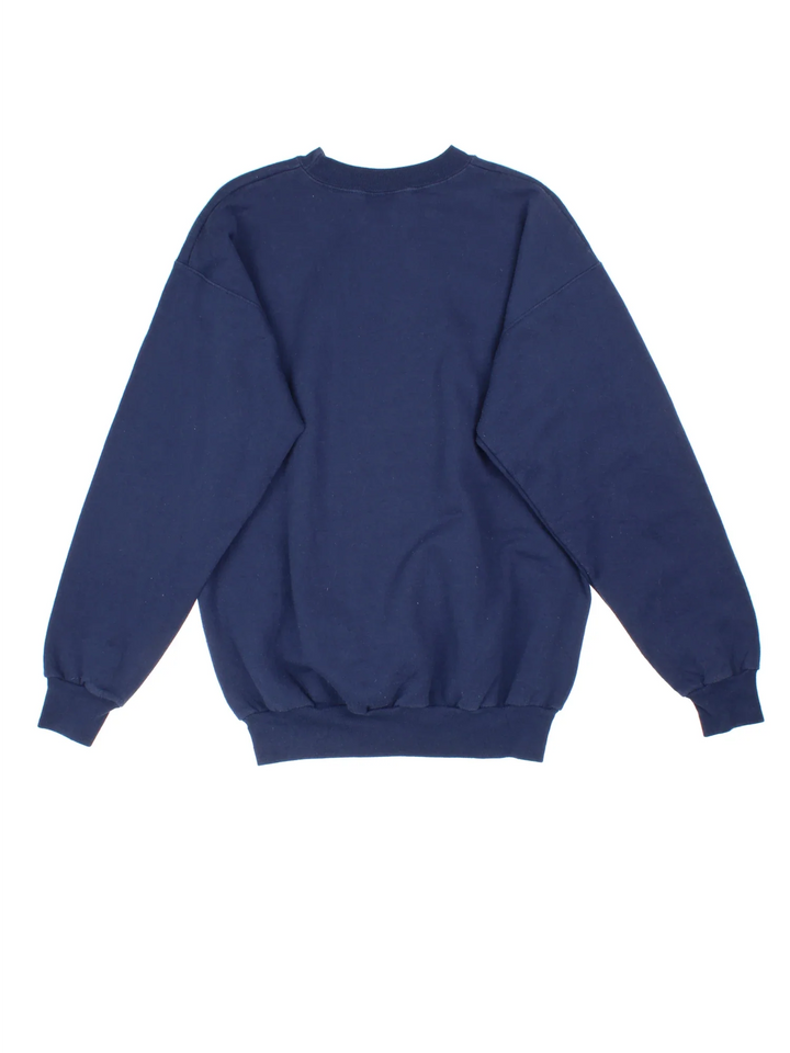 Vintage 90's Betty Boop And Bimbo The Dog Flag Sweatshirt in a blue colourway with graphic printed on the front.