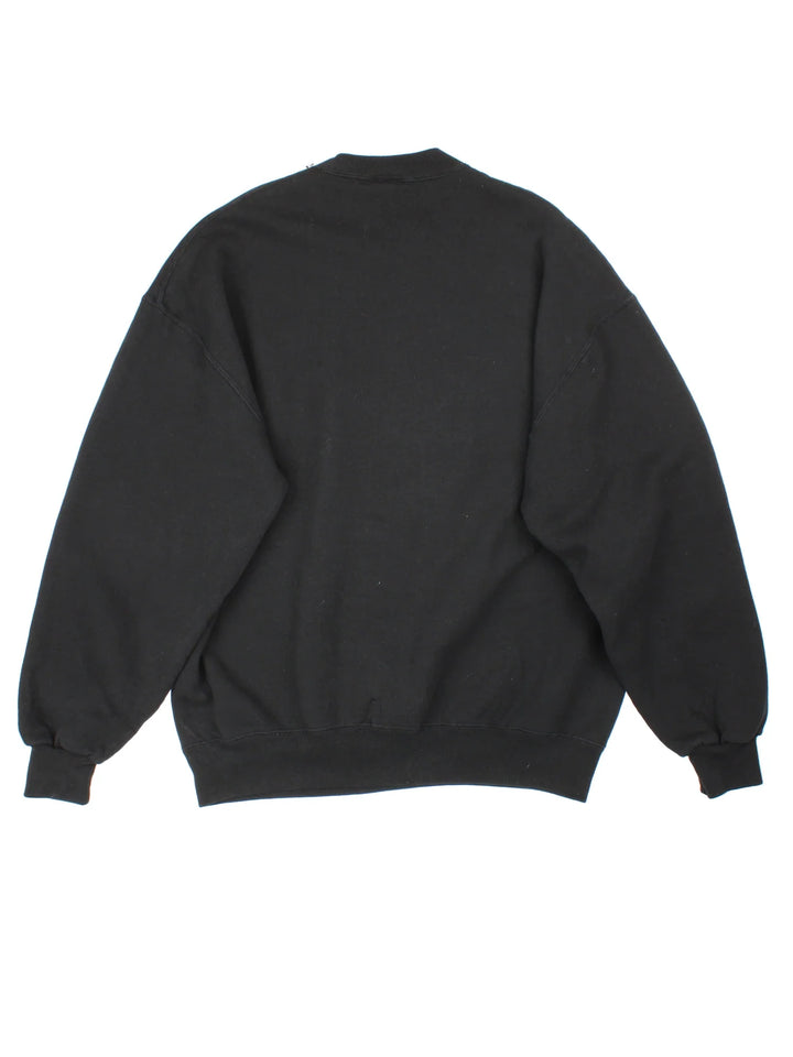 Russell Athletic San Diego State University Sweatshirt in a black/red colourway. Crew neck and branding embroidered on the front.