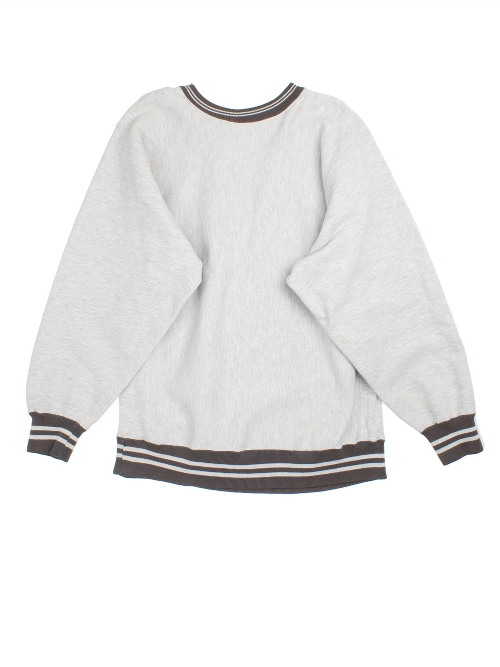 Vintage Champion Reverse Weave Washington University Sweatshirt in a grey/red colourway. Crew neck, with contrast trims and branding printed on the front.