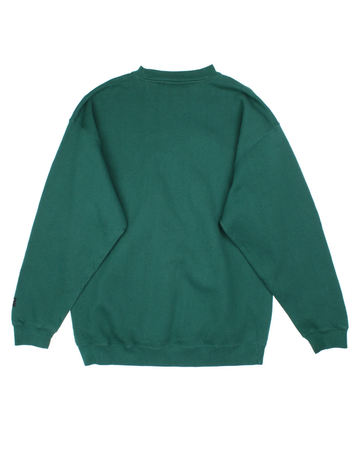 NFL New York Jets Puma Sweatshirt in a green colourway with the logo and graphic on the front.